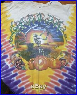 Vintage Grateful Dead T Shirt 90s 1994 Tie Dye XXL Fall USA tour Halloween