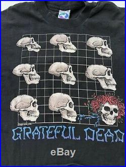 Vintage Grateful Dead T-Shirt Evolution 90s Liquid Blue Band Strange XL 1993
