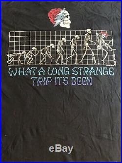 Vintage Grateful Dead T-Shirt Evolution 90s Liquid Blue Band Strange XL 1993