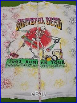 Vintage Grateful Dead T Shirt Fullprint Rare 90s summer tour 1992