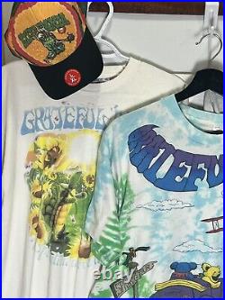 Vintage Grateful Dead T-Shirt & Hat Lot of Three Shirts Men Size XL Band Tees