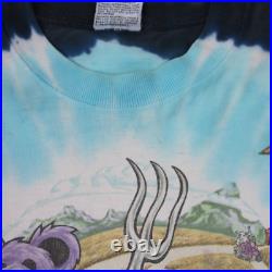 Vintage Grateful Dead T Shirt Highgate Vermont 1995 Single Stitch Liquid Blue L