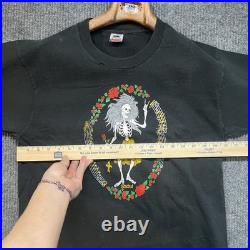 Vintage Grateful Dead T Shirt Mens Large Jerry Garcia Irwin Guitars Rosebud