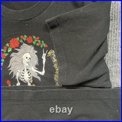 Vintage Grateful Dead T Shirt Mens Large Jerry Garcia Irwin Guitars Rosebud