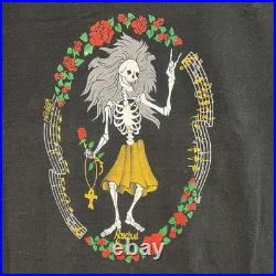 Vintage Grateful Dead T Shirt Mens Large Jerry Garcia Irwin Guitars Rosebud