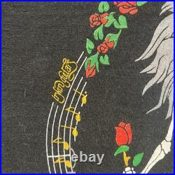 Vintage Grateful Dead T Shirt Mens Large Jerry Garcia Irwin Guitars Rosebud