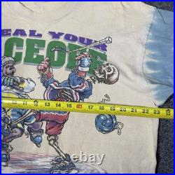 Vintage Grateful Dead T Shirt Mens XL Steal Your Face Off Liquid Blue 90s 1994