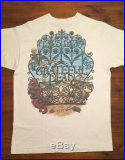 Vintage Grateful Dead T Shirt Size L White Single Stitch 1995 USA Mouse Kelley