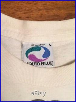 Vintage Grateful Dead T Shirt Size L White Single Stitch 1995 USA Mouse Kelley