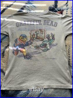 Vintage Grateful Dead T Shirt Steal Your Faceoff Hockey Lithuania Rare Tie-Dye