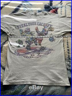 Vintage Grateful Dead T Shirt Steal Your Faceoff Hockey Lithuania Rare Tie-Dye