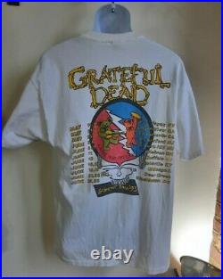 Vintage Grateful Dead T-Shirt Summer Tour 1993 XL Big Print Single Stitch