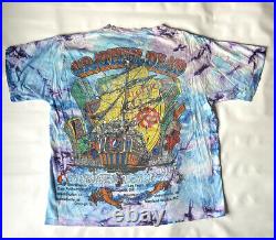 Vintage Grateful Dead T-Shirt Surfer Skeleton Summer Tour 94 Size XL Tie-Dye