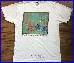 Vintage Grateful Dead T-Shirt Sz L Play Dead Dancing Bears In The Woods 90s