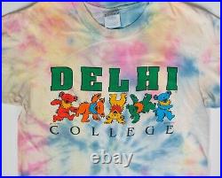 Vintage Grateful Dead T-Shirt Tie Dye Delhi College 1994 Dancing Bears GOOD