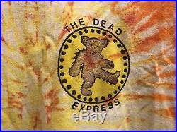 Vintage Grateful Dead T Shirt Tie Dye Jerry Garcia Mens XL Dead Express RARE