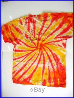 Vintage Grateful Dead T Shirt Tie Dye Motorcycle Large Ellis D 1990