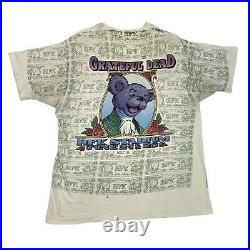 Vintage Grateful Dead T-shirt Liquid Blue All Over Print XL 1995 Washington DC