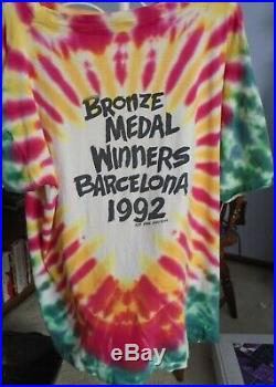 Vintage Grateful Dead Tie Dye 1992 T-shirt Lithuania Basketball Size Large or XL