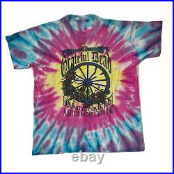 Vintage Grateful Dead Tie Dye 1995 Tour Tshirt Single Stitch XL Bound To Cover