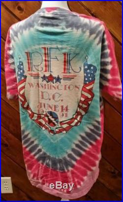 Vintage Grateful Dead Tie Dye Concert Shirt Size XL. Washington D. C. 1991. Rare