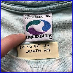 Vintage Grateful Dead Tie Dye First Edition Liquid Blue Banjo Bear T-Shirt