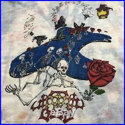Vintage Grateful Dead Tie Dye Parking Lot Band T-Shirt Rare 80s