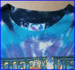 Vintage Grateful Dead Tie-Dye T-Shirt Summer Tour 1991 Liquid Blue, Size XL