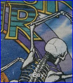 Vintage Grateful Dead Tie-Dye T-Shirt Summer Tour 1991 Liquid Blue, Size XL