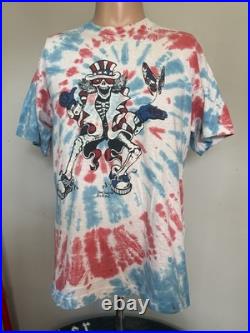 Vintage Grateful Dead Uncle Sam Tie Dye T-Shirt L 80's