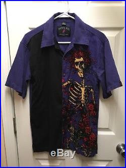 Vintage Grateful Dead by David Carey Button Up Short Sleeve Shirt Size Medium