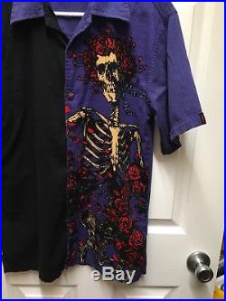 Vintage Grateful Dead by David Carey Button Up Short Sleeve Shirt Size Medium