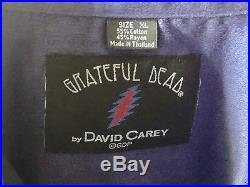 Vintage Grateful Dead by David Carey Button Up Short Sleeve Shirt Size XL