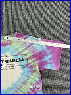 Vintage Jerry Garcia 1987 Broadway Tie Dye Shirt Large Single Stitch Deadhead NY