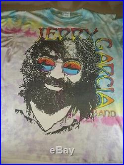 Vintage Jerry Garcia Band T Shirt Grateful dead Tie Dye JGB 1991 Liquid Blue XL