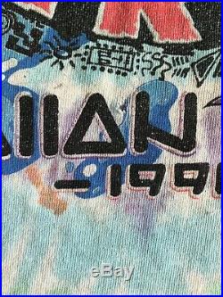 Vintage Jerry Garcia Band T-Shirt Tie Dye Sz XL 1990 Hawaiian Tour Grateful Dead