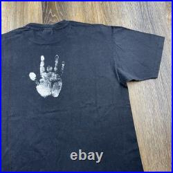 Vintage Jerry Garcia Shirt Mens XL Black 1993 AOP Big Face Grateful Dead 90s Tee