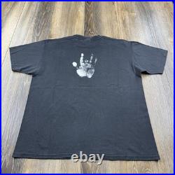 Vintage Jerry Garcia Shirt Mens XL Black 1993 AOP Big Face Grateful Dead 90s Tee