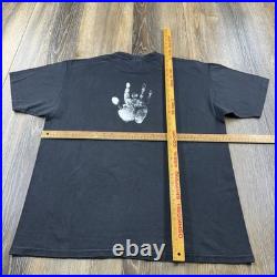 Vintage Jerry Garcia Shirt Mens XL Black 1993 AOP Big Face Grateful Dead 90s Tee