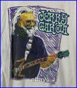 Vintage Jerry Garcia T Shirt Single Stitch Band Tee 1996 Grateful Dead XL 90s