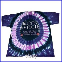 Vintage Jerry Garcia Tie Dye T Shirt 90s Grateful Dead XL Sundog Four Winds 1995