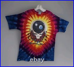 Vintage Liquid Blue Grateful Dead 1992 Space Your Face Tie Dye Single Stitch XL