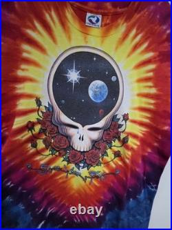 Vintage Liquid Blue Grateful Dead 1992 Space Your Face Tie Dye Single Stitch XL