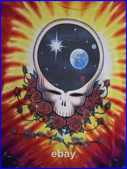 Vintage Liquid Blue Grateful Dead 1992 Space Your Face Tie Dye Single Stitch XL