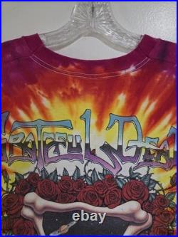 Vintage Liquid Blue Grateful Dead 1992 Space Your Face Tie Dye Single Stitch XL