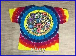 Vintage Liquid Blue Grateful Dead Bears Big River Jamboree Tie Dye T-Shirt XL
