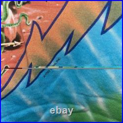Vintage Liquid Blue Grateful Dead Cosmic Charlie 1997 Tie Dye Bear T-shirt (XL)