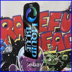 Vintage Liquid Blue Grateful Dead Cosmic Charlie 1997 Tie Dye Bear T-shirt (XL)