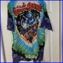 Vintage Liquid Blue Grateful Dead Cosmic Charlie 1997 Tie Dye Bear T-shirt (XL)