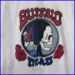 Vintage Liquid Blue Grateful Dead Original Buffalo 1990 T Shirt XL One Night